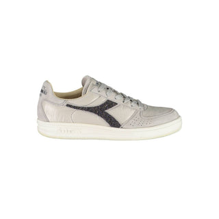 Zapatillas de mujer de cuero gris
