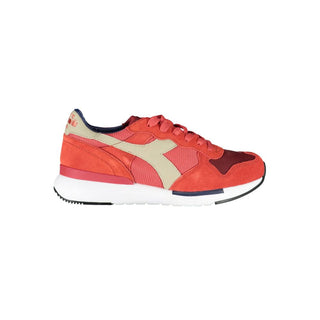 Zapatillas de mujer de cuero rojo