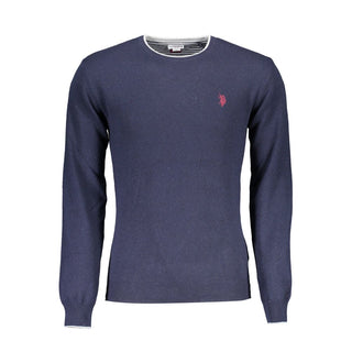Blauer Herrenpullover aus Wolle