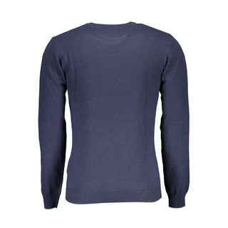 Blauer Herrenpullover aus Wolle