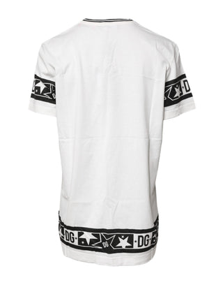 Weißes #DGMillennials Baumwoll-T-Shirt mit Rundhalsausschnitt
