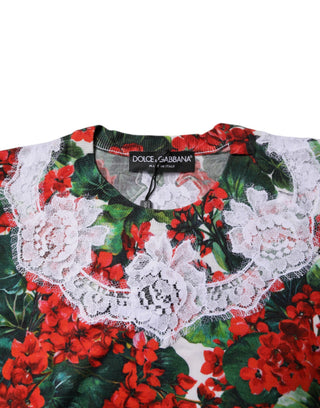 Mehrfarbiges, ärmelloses Tanktop aus floraler Spitze