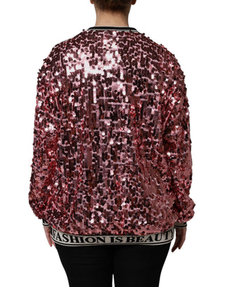 Pink DG Queen Sequin Pullover Sweater