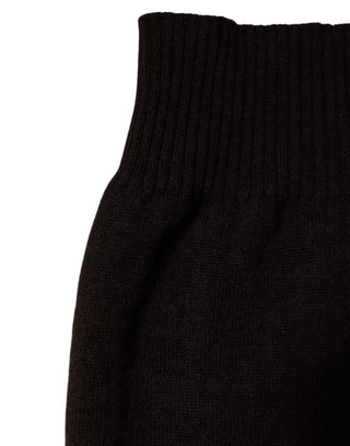 Brown Cashmere Knitted Neck Warmer Foulard Scarf