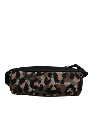 Riñonera de cintura con cinturón y logo DG de leopardo multicolor