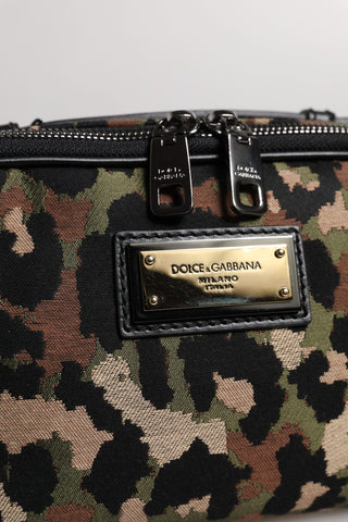 Riñonera de cintura con cinturón y logo DG de leopardo multicolor