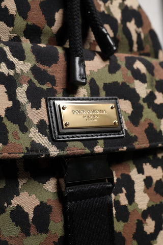 Mehrfarbige Leopard Baumwoll-Schulterbeuteltasche