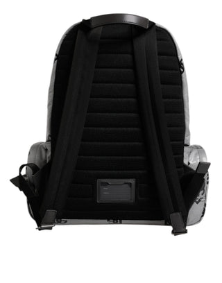 Polyester Gray Black DG Logo Plaque Backpack Bag