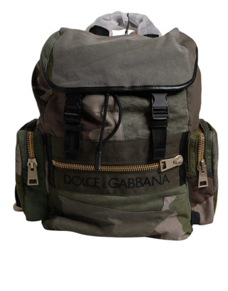Mochila escolar de patchwork verde militar