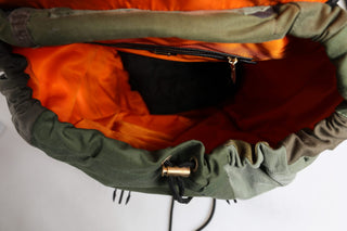 Military Green Patchwork Travel Backpack Bag