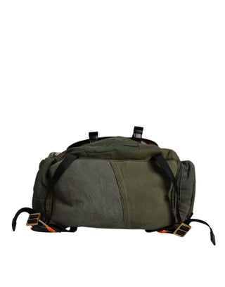 Militärgrüner Patchwork-Reiserucksack