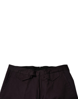 Pantalones de vestir ajustados para hombre de algodón puro marrón