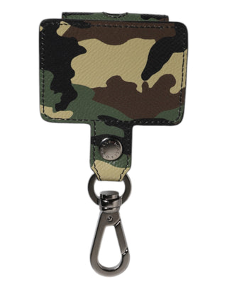 Multicolor Camouflage Airpods Hülle aus Leder
