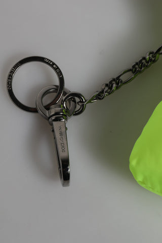 Grüner Bär besticktes Logo Schlüsselanhänger mit Karabiner