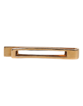 Barra para corbata de latón dorado con zafiro negro  