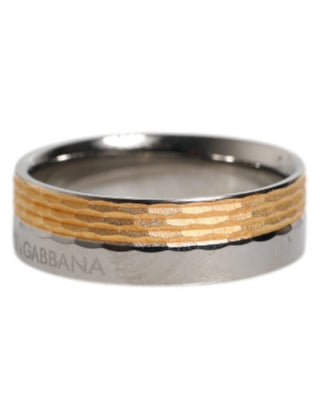 Goldfarbener, echt goldener und silberner Messingring mit DG-Logo
