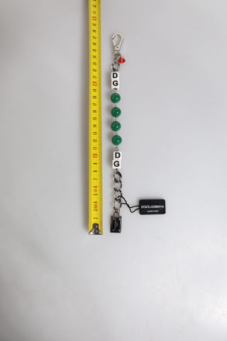 Armband mit silberfarbenem Messingperlen-Würfellogo-Verzierung