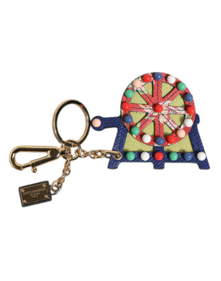 Llavero Carretto multicolor de latón dorado  