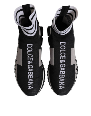 Black Gray Sorrento Socks Women Sneakers Shoes