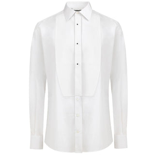 Camisa de vestir blanca de algodón