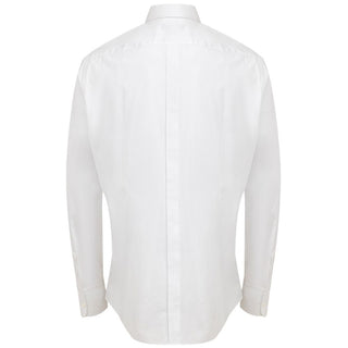 Camisa de vestir blanca de algodón