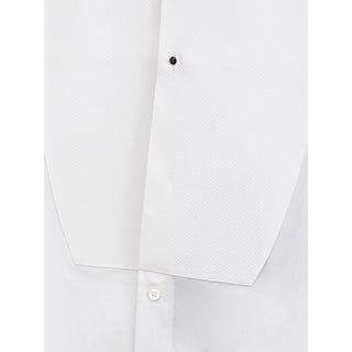 Camisa de vestir blanca de algodón