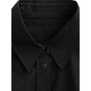 Camisa de vestir de algodón negra