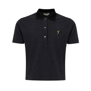 Polo de algodón negro