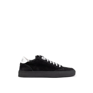 Zapatillas deportivas negras de ante y cuero
