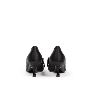 Zapatos de tacón de viscosa negra