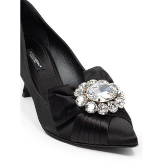 Zapatos de tacón de viscosa negra