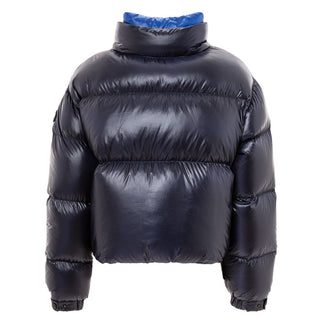 Chaqueta larga azul de poliamida  