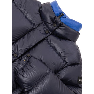 Chaqueta larga azul de poliamida  