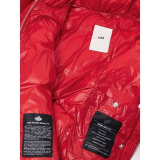 Rote, durchgehende Polyamid-Jacke