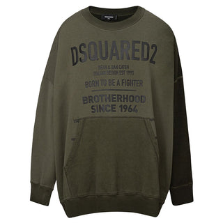 Grünes Baumwoll-Sweatshirt