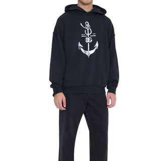 Blaues Baumwoll-Sweatshirt