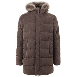 Brauner Baumwoll-Blouson