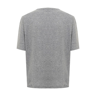Camiseta de algodón gris
