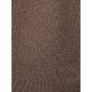 Brauner Rollkragenpullover aus Wolle