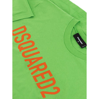 Grünes Baumwoll-T-Shirt