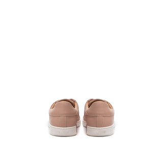 Pink Leather Low Top Sneakers