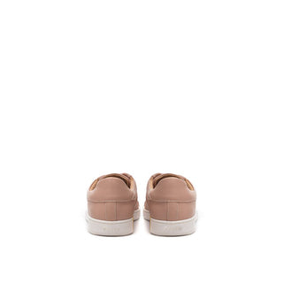 Rosa Sneaker aus Stoff und Leder