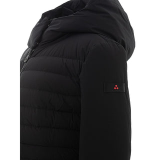 Chaqueta larga de poliamida negra