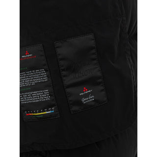 Chaqueta larga de poliamida negra