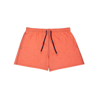 Orangefarbene Badeshorts aus Polyester