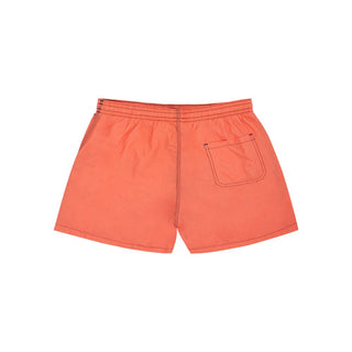 Orangefarbene Badeshorts aus Polyester