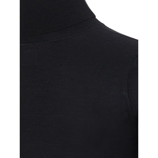 Schwarzer Kaschmir-Rollkragenpullover