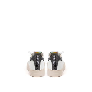 White Leather Low Top Sneakers