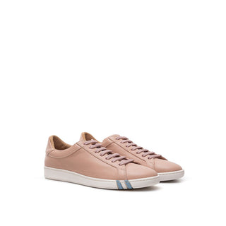 Rosa Leder-Sneakers, Low Top