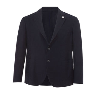 Blauer Baumwollblazer
